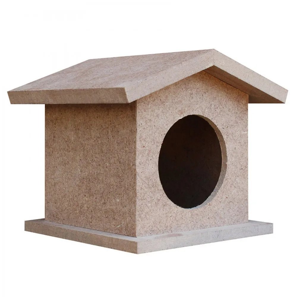 Ahşap Boyanabilir Mini Kuş Evi